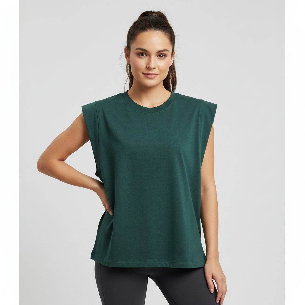 Polera Flutter Verde - Frente