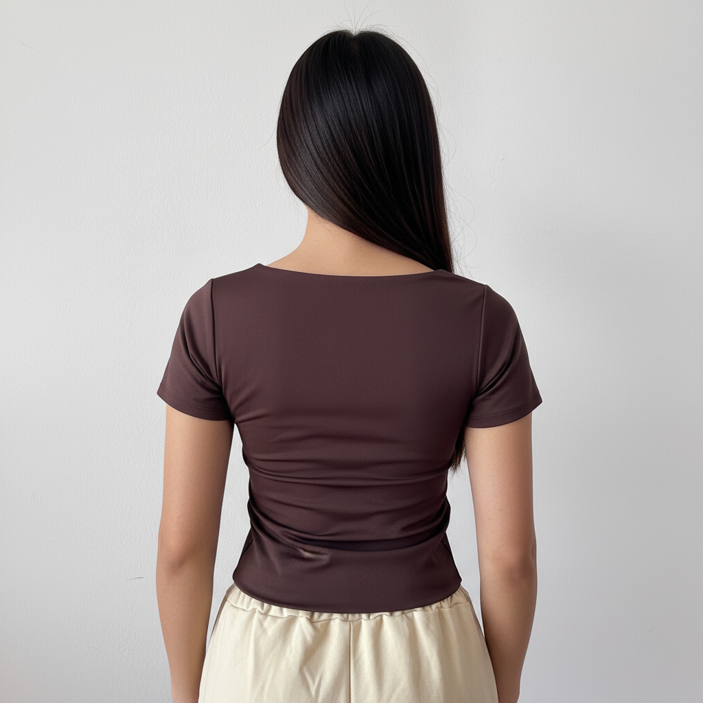 Polera Roma Marrón - Espalda