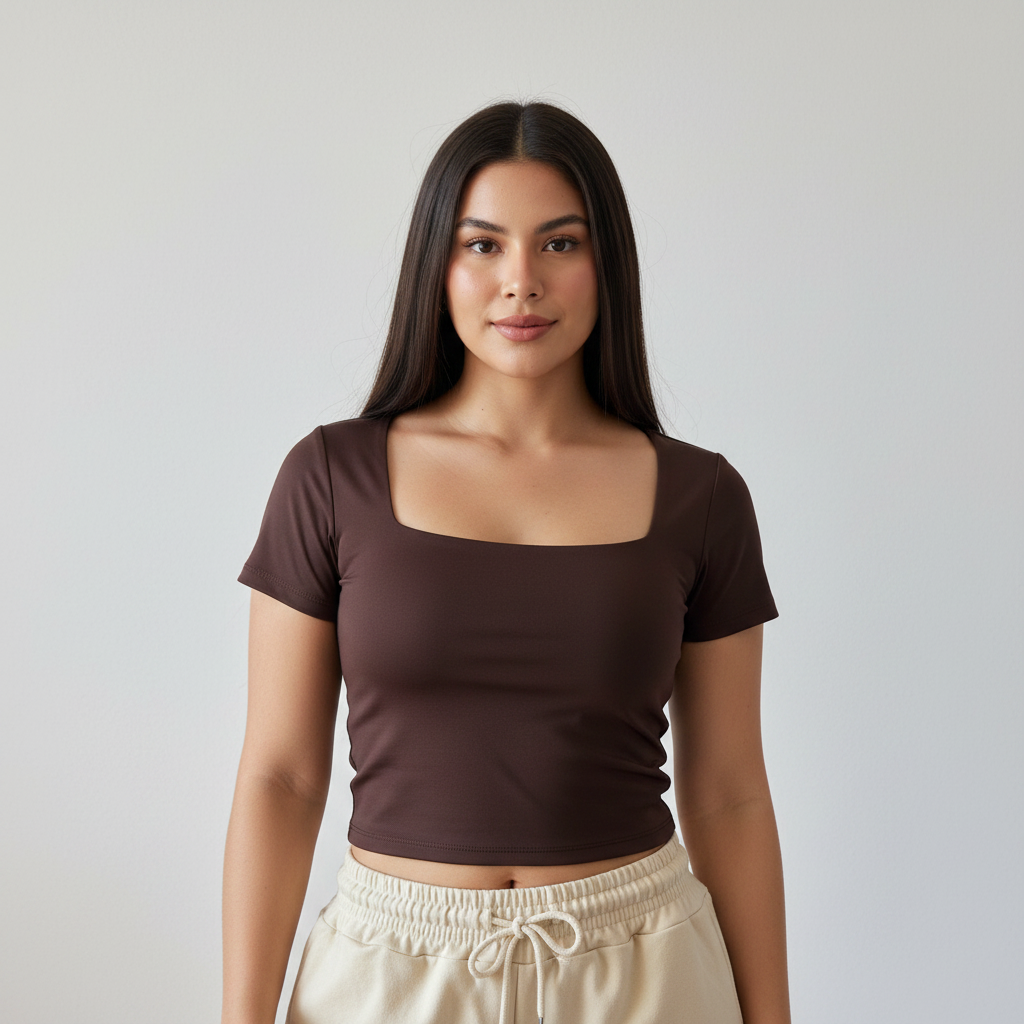 Polera Roma Chocolate - Frente