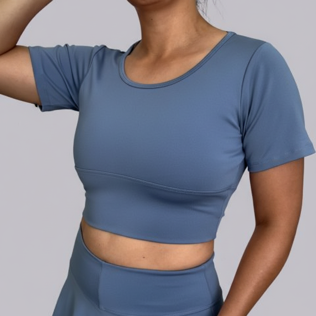 Top Rose Azulino #406992 - Modelo Talla M
