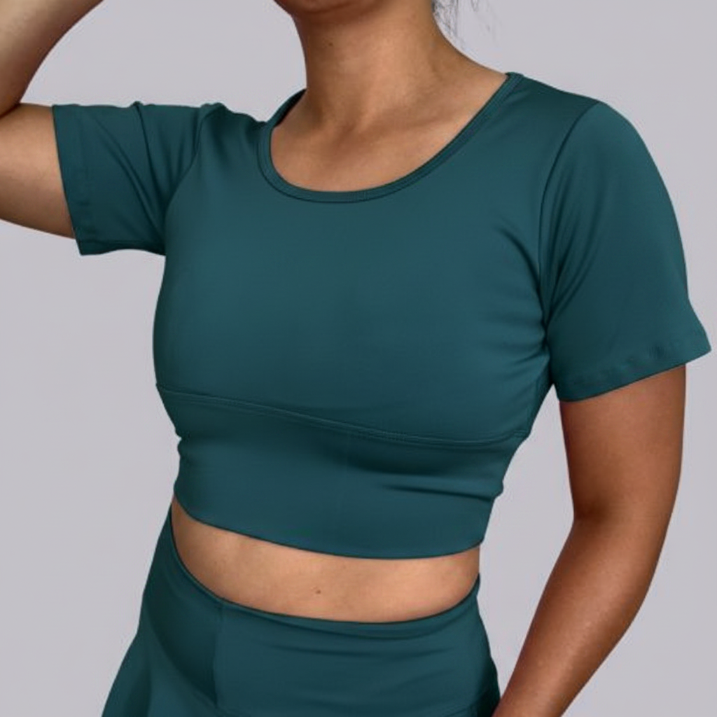 Top Rose Petróleo #395e6b - Modelo Talla M